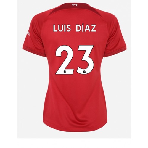 Fotbalové Dres Liverpool Luis Diaz #23 Dámské Domácí 2022-23 Krátký Rukáv